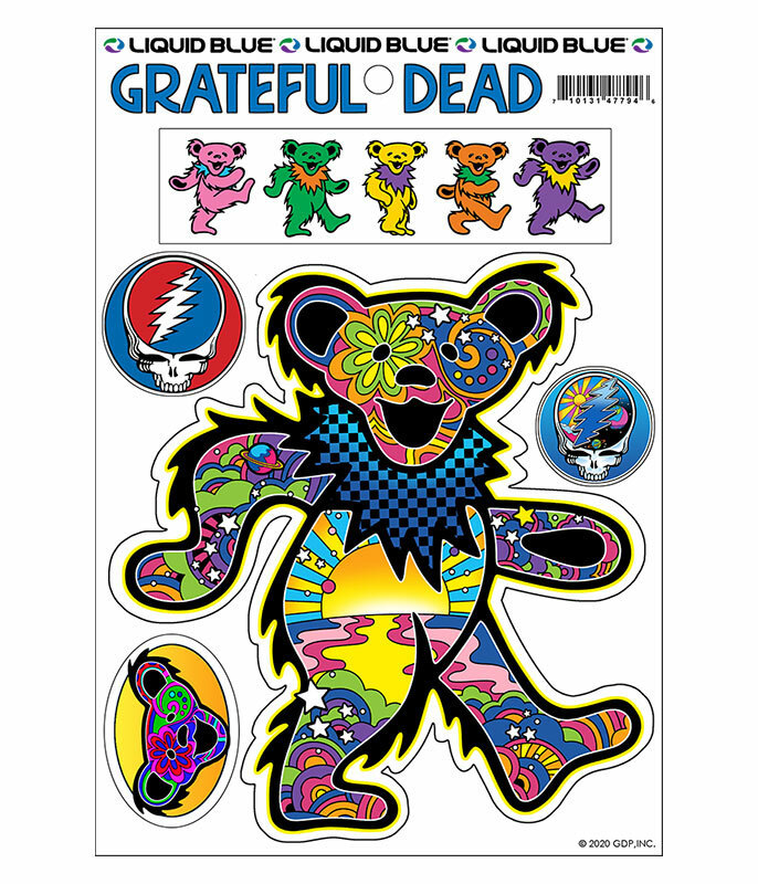 Grateful Dead Dancing Bears Outside Window Sticker Set Deadhead  Car Decal