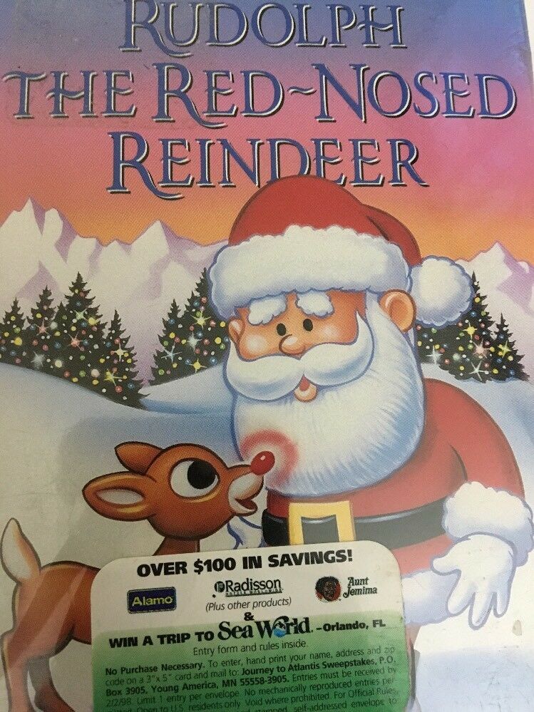 Rudolph the Red-Nosed Reindeer(VHS,1993) Burl Iveson-RARE VINTAGE-SHIPS ...