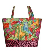 Girls Jungle Diaper Bag, Animals Diaper Bag, Zoo Theme Diaper Bag - $69.00