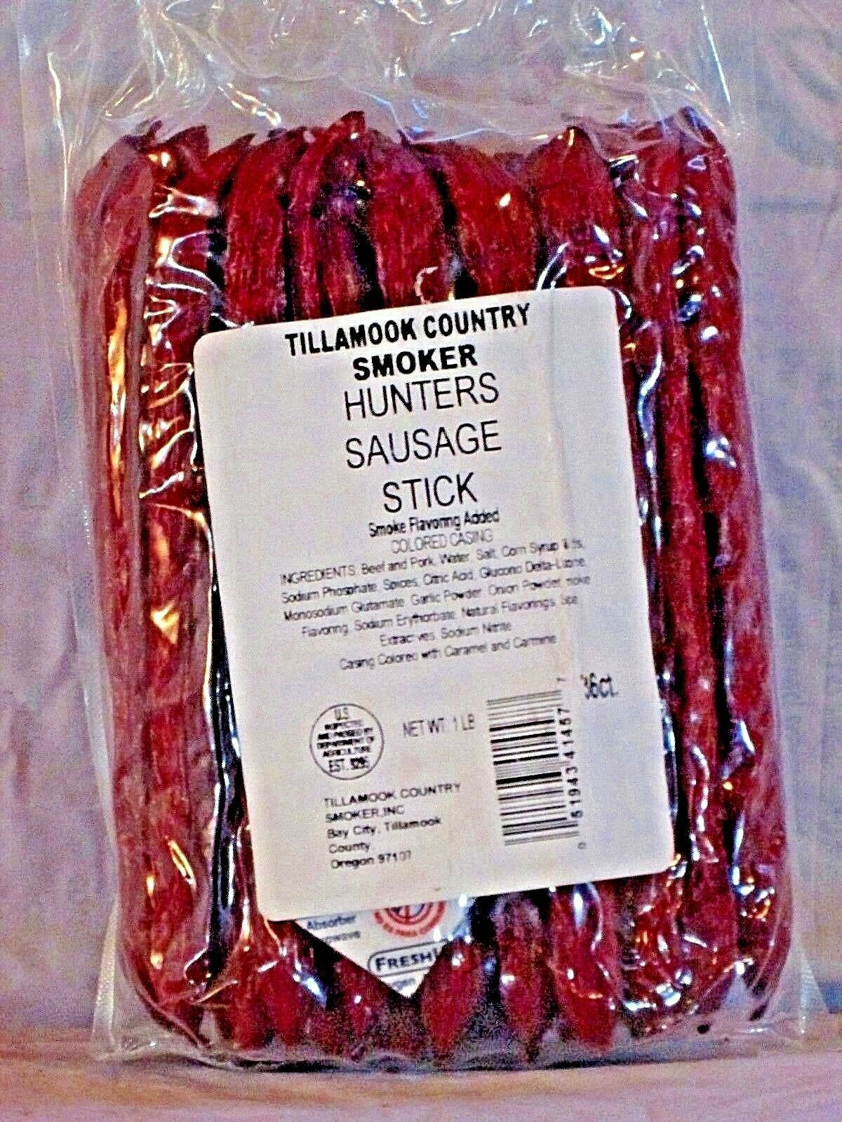 TILLAMOOK HUNTERS SAUSAGE STICK 36 CT MULTIPLE 1 LB BAGS JERKY BEEF