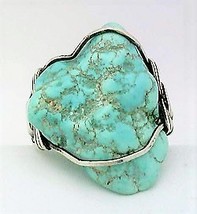 Turquoise Silver Wire Wrap Ring sz 8 - $29.52