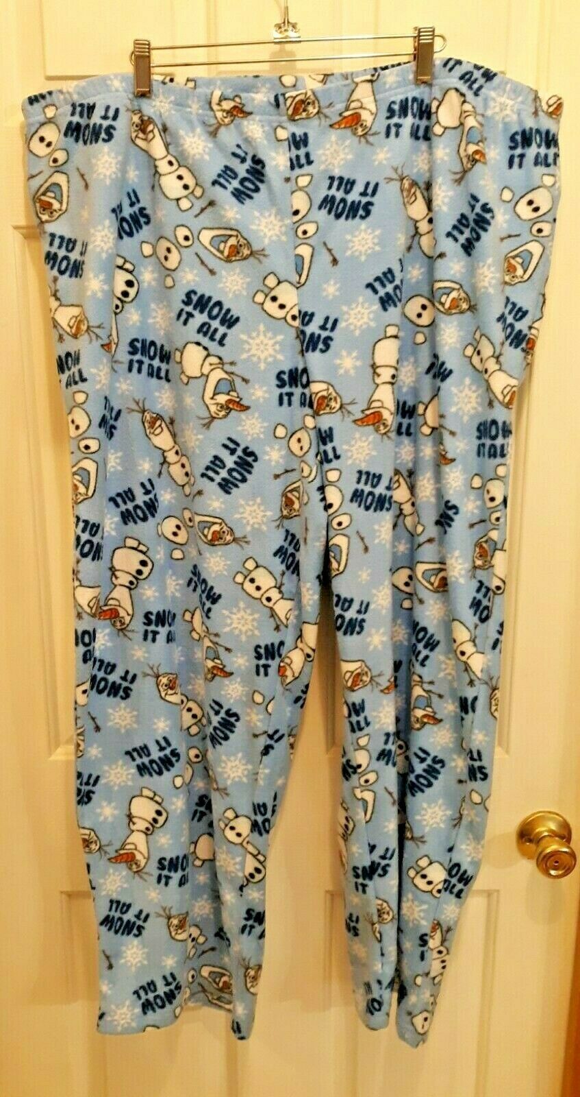 Disney Frozen OLAF PJ pants Womens 3X Snow It All Fleece Lounge Pajama