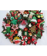 Vintage Mod 1970s Christmas Ornament Wreath Evergreen 22&quot; 30774 - $222.75