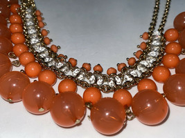 4 Tier Blood Orange Necklace-Banana Republic-Vintage - $24.74
