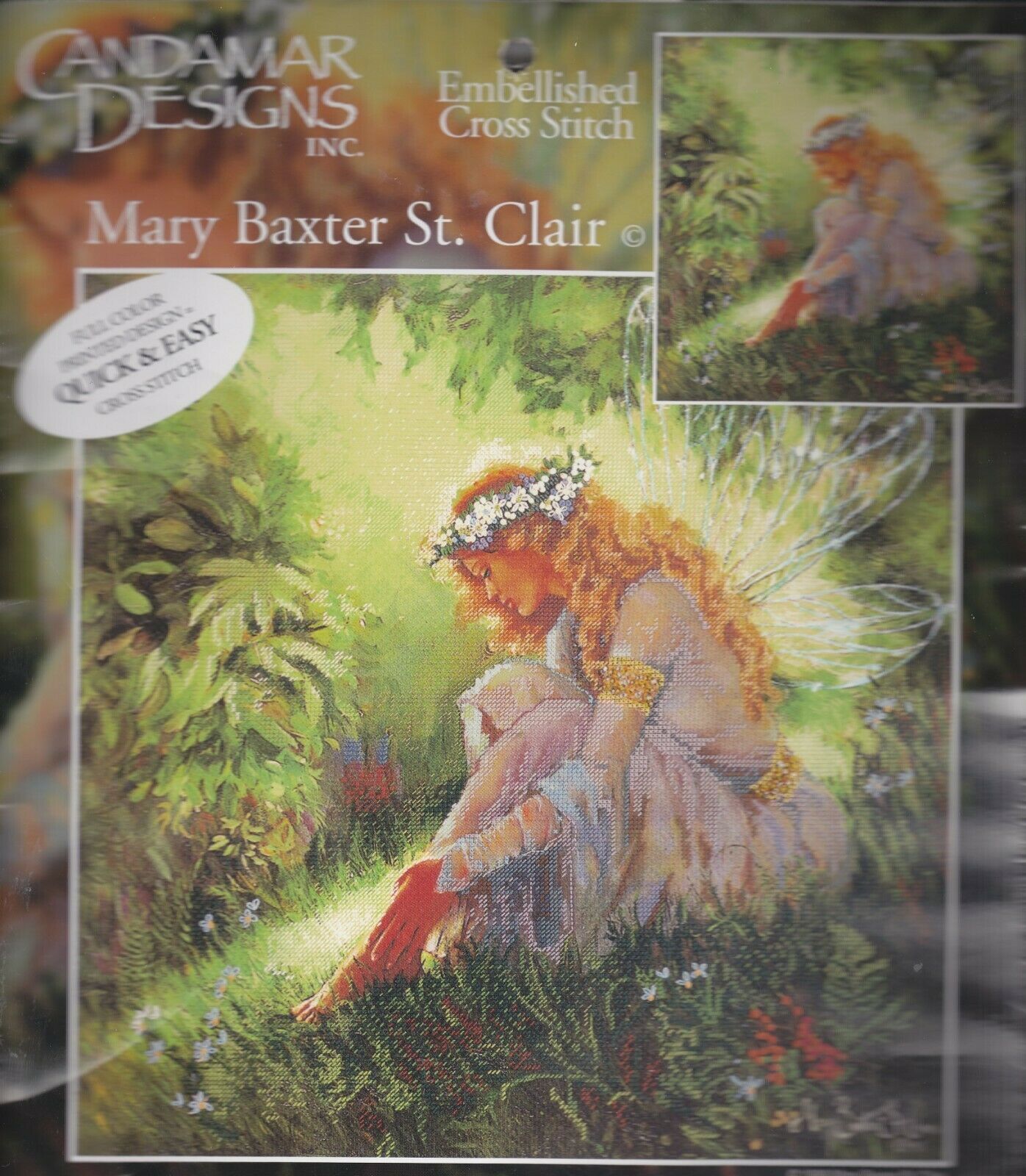 Primary image for Candamar Designs Fairy Graden of Dreams #50917 Cross Stitch Kit 14" x 14"