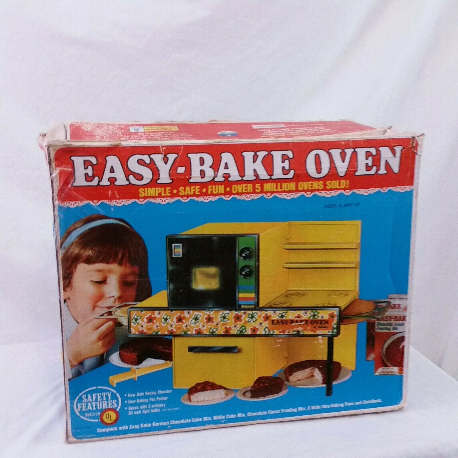 Vintage Easy Bake Oven Kenner Yellow 60s Original Box Collectible Toy