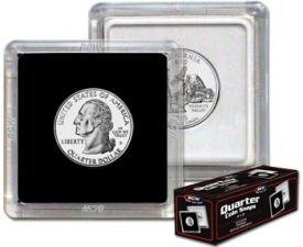 BCW 2x2-Inches Coin Snap Holder Quarter, 24.3mm, Bundle of 25