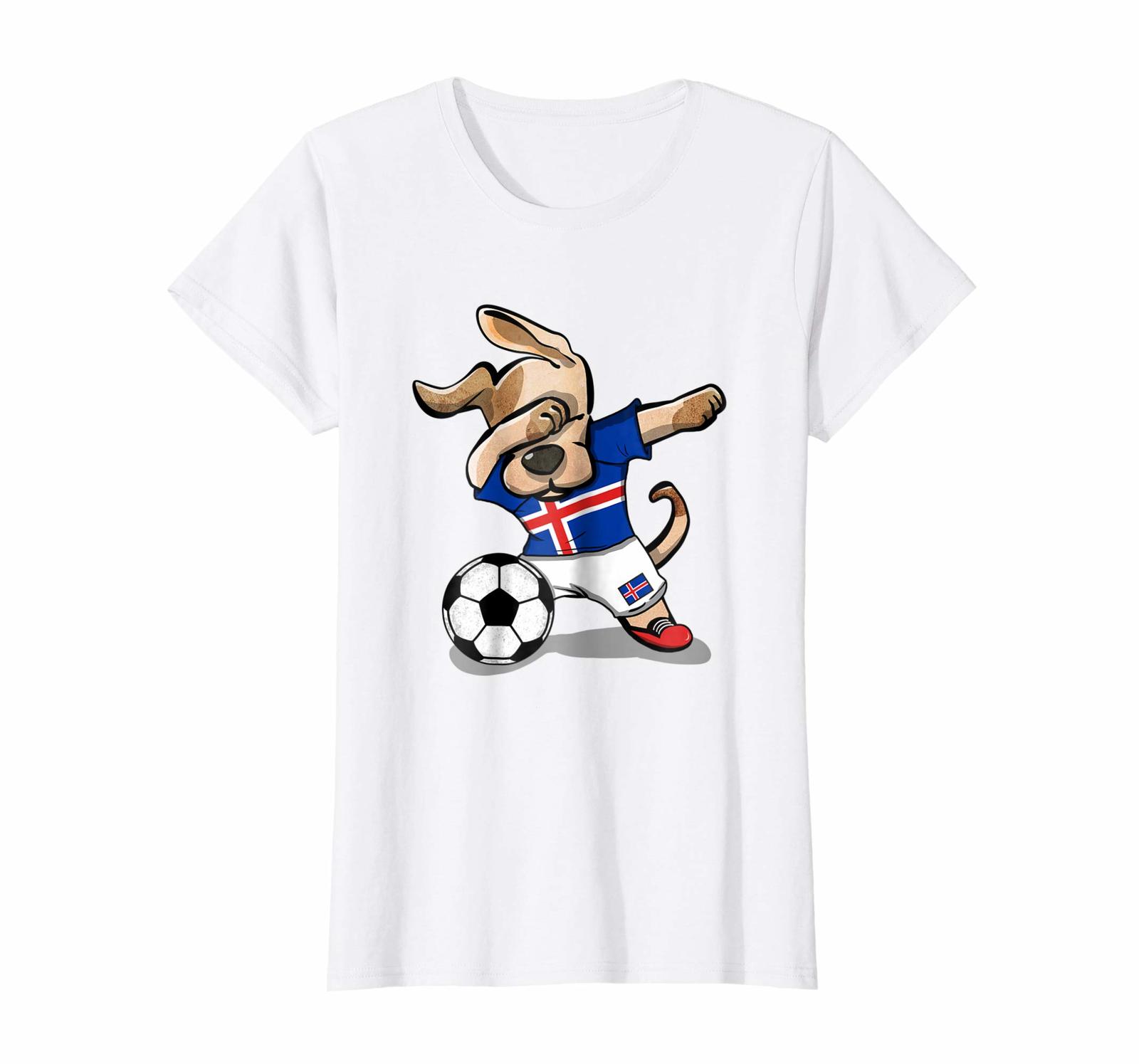 Brand Dog - Dog fashion - dog dabbing soccer iceland jersey shirt icelandic football wowen