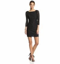 NEW Adrianna Papell Women&#39;s Lace Sheath Dress Formal Lace Black 10 - $106.91