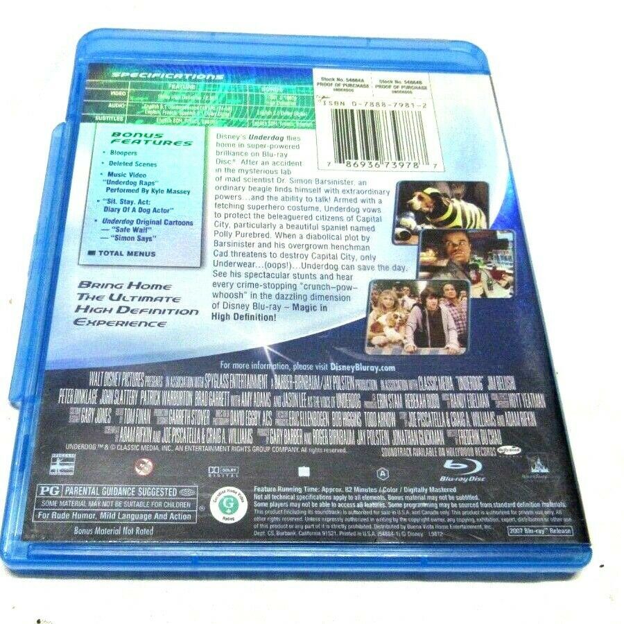 Underdog [Blu-ray] DVD, Alex Neuberger, Brad Garrett, Patrick Warburton ...