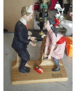 Danbury Mint Porcelain Norman Rockwell First Dance Boy and Girl Figurine - $18.81