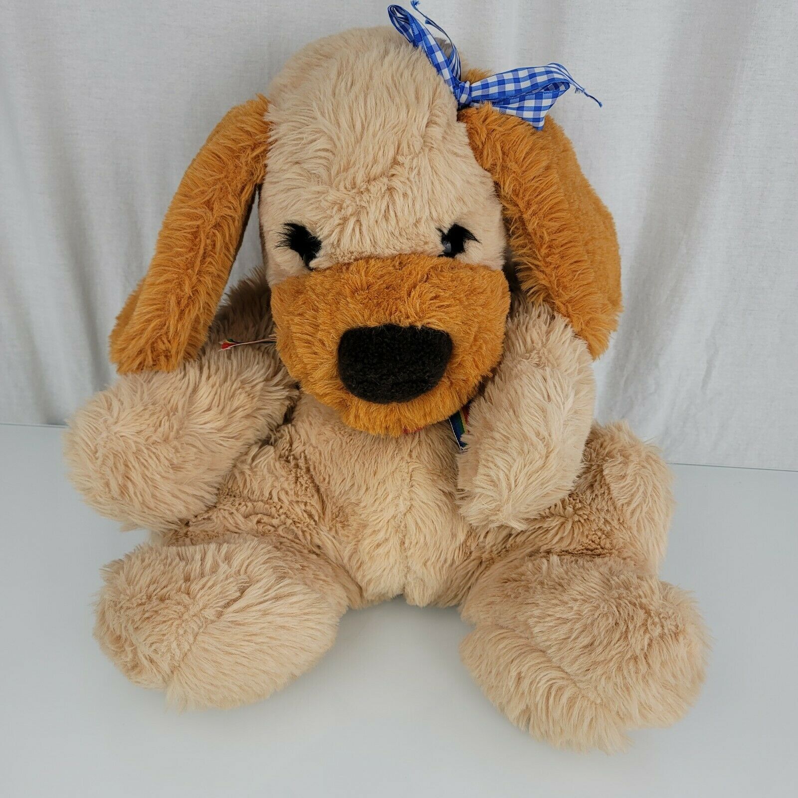 Dakin Pillow Pets Big 15" 20" Stuffed Plush Puppy Dog Beige Tan Brown