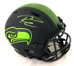 RUSSELL WILSON SIGNED SEATTLE SEAHAWKS FS ECLIPSE SPEED AUTHENTIC HELMET- GREEN image 1