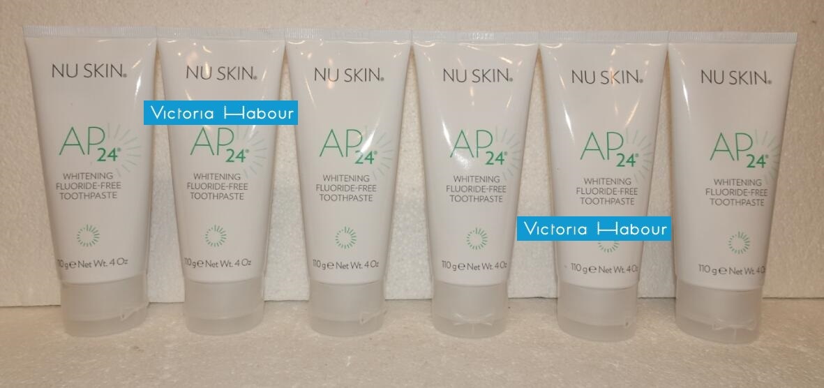 Six pack: Nu Skin Nuskin AP 24 Whitening Fluoride-Free Toothpaste 110g 4oz x6