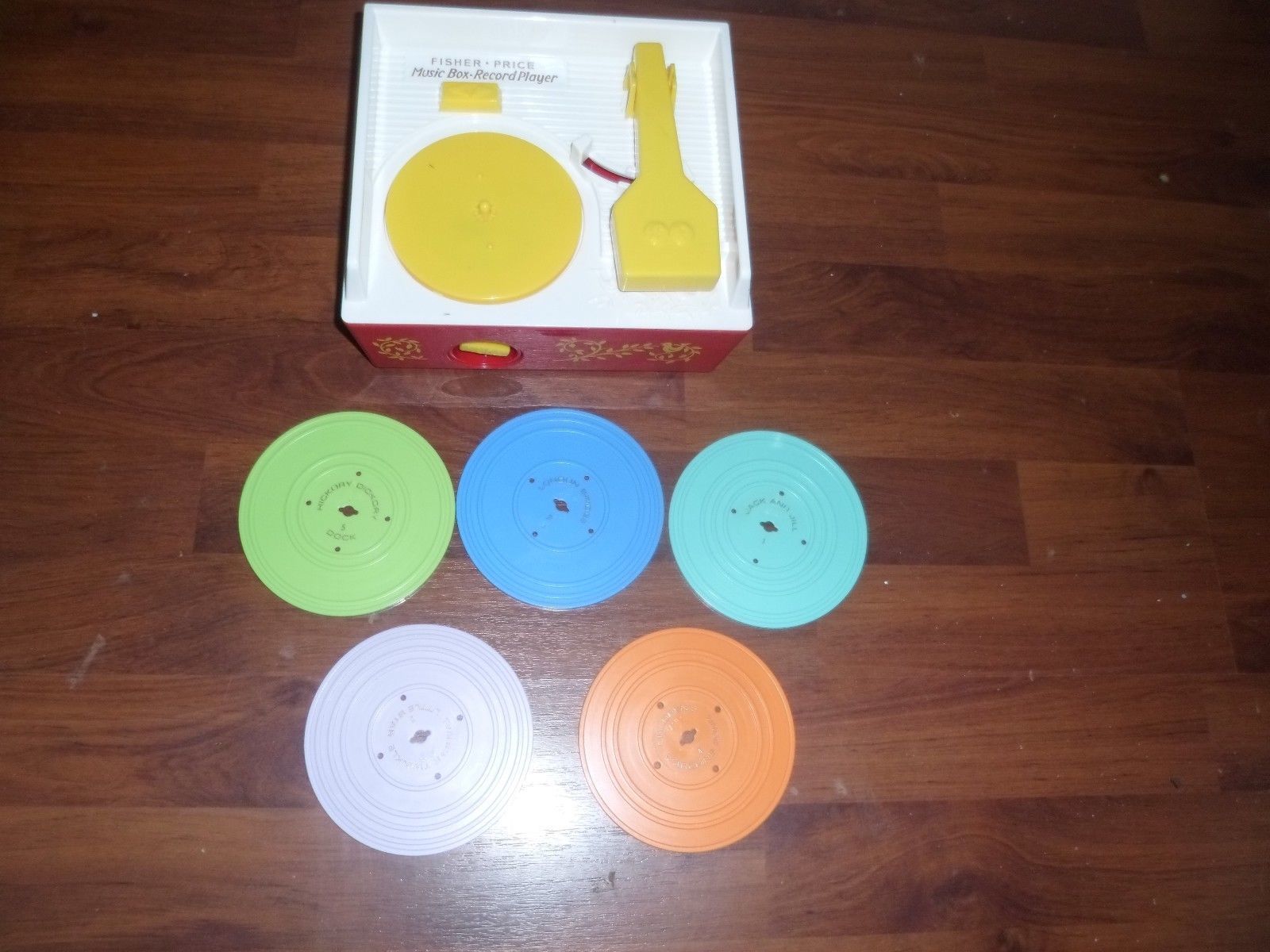 FISHER PRICE MUSIC BOX RECORD PLAYER NURSERY RHYMES 5 RECORDS REMAKE