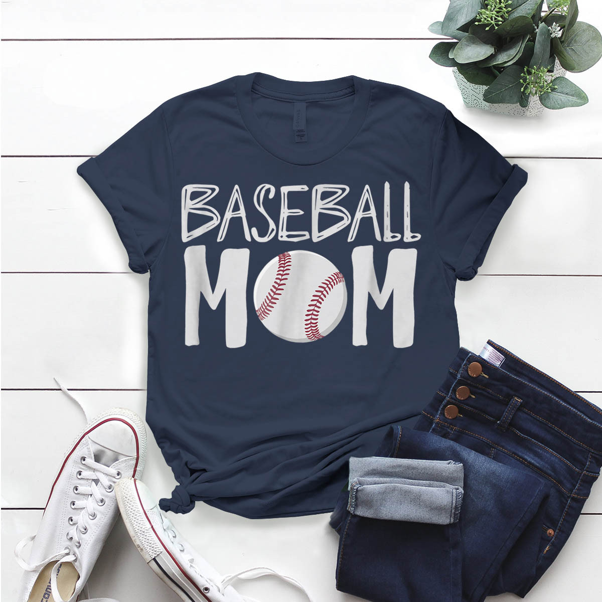 Baseball Mom Womens Baseball T Shirt Birthday Funny Ideas T Vintage