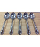 Oneida Mansfield Stainless 5 Oval Soup Spoons Wm A Rogers Deluxe Glossy ... - $18.69