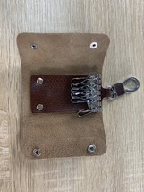 Mopnic key cases Brown Genuine Leather Men&#39;s Keychain Holder Case Rings ... - $13.80