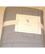 Pottery Barn Kids Connor Quilted Sham Grey /Gray Standard Pillow Reverse... - $28.69