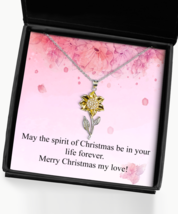 Christmas Sunflower Pendant Necklace Love, Christmas Pendant for Husband or  - $49.99