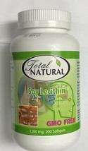 Total Natural Soy Lecithin 1200 mg GMO Free Dietary Supplement - 200 Sof... - $75.99