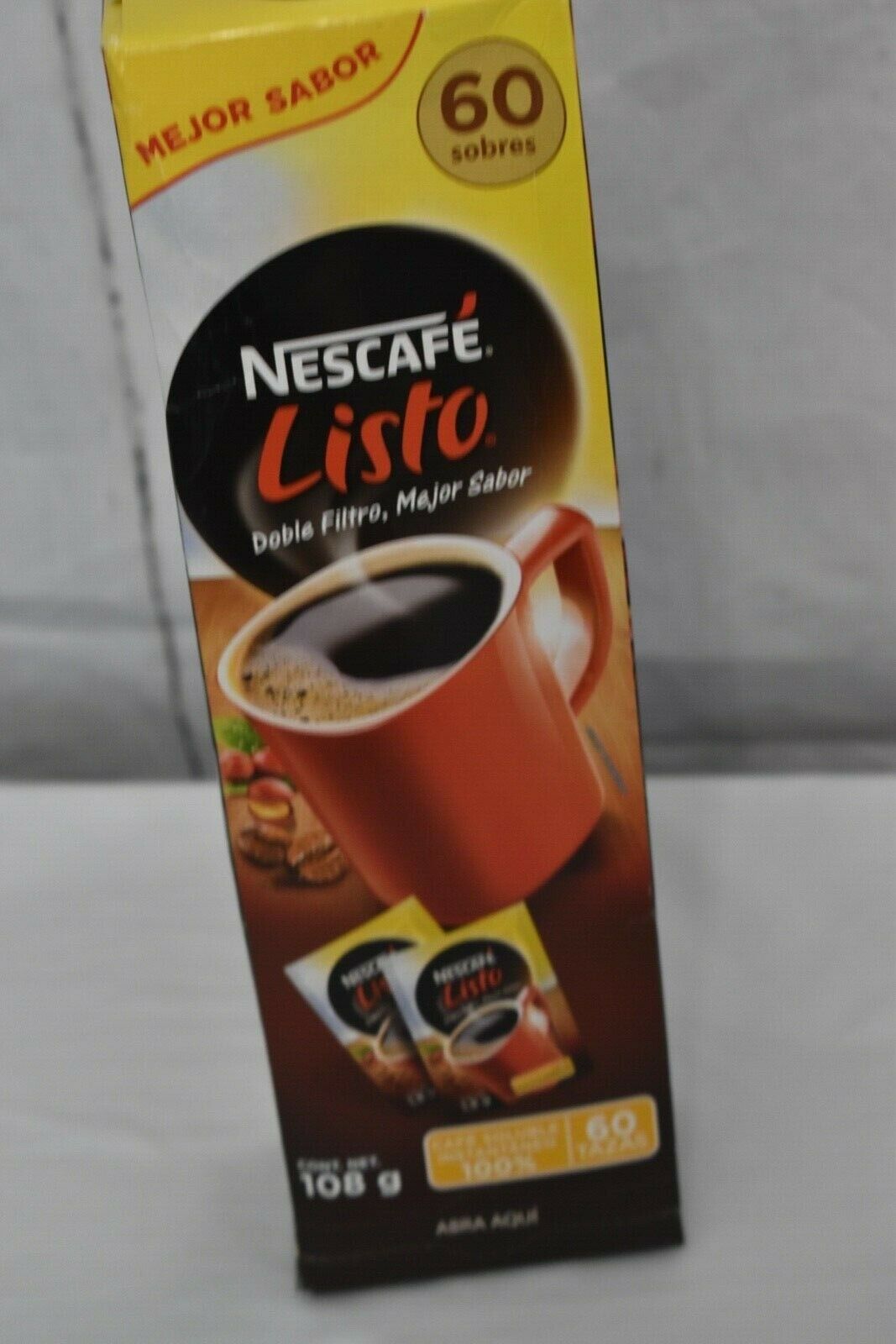 Cafe LISTO,Productos de Cafe, El Salvador 60 Sobres