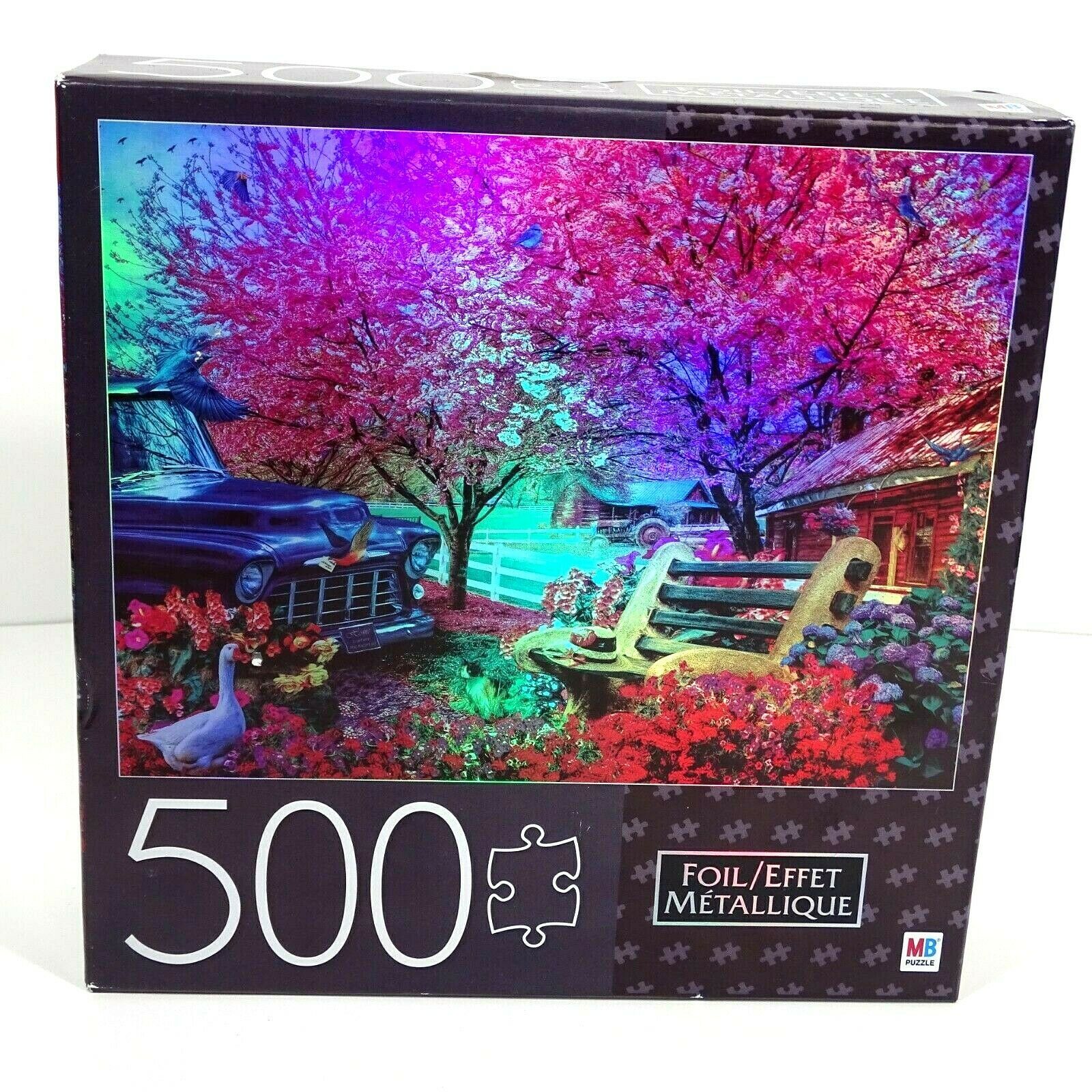 Milton Bradley 500 Piece Puzzle Premium Foil Home is Where the Heart Is