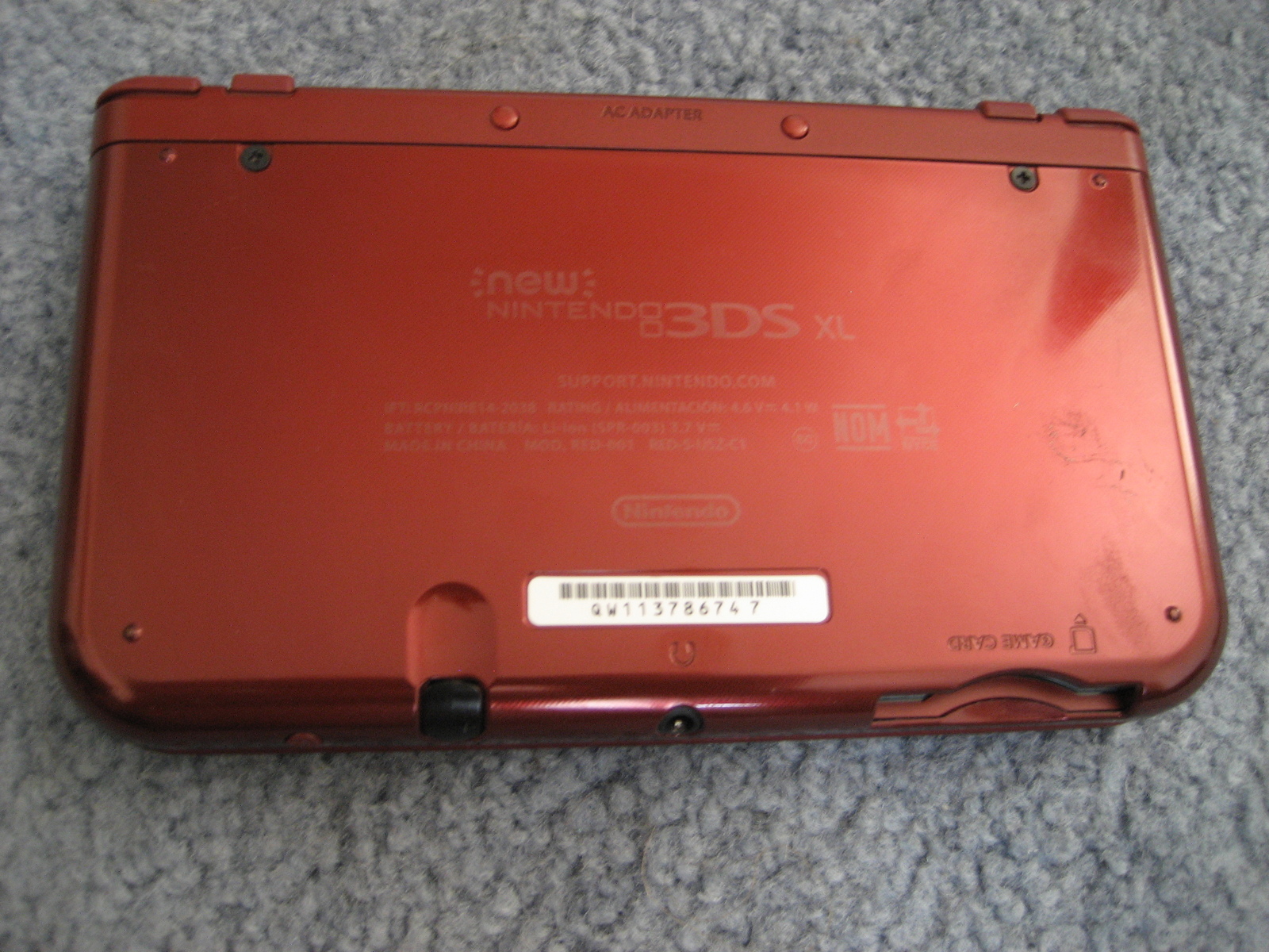 New Nintendo 3ds XL Red Console with CFW B9S Luma3DS Homebrew IPS