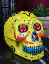 Dulce De Muerte Day of The Dead Yellow Sugar Skull Ashtray Tribal Skull ... - $25.99
