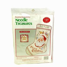 Needle Treasures Santa and Sugarplums Christmas Stocking Cross Stitch Kit 02840 - $49.99