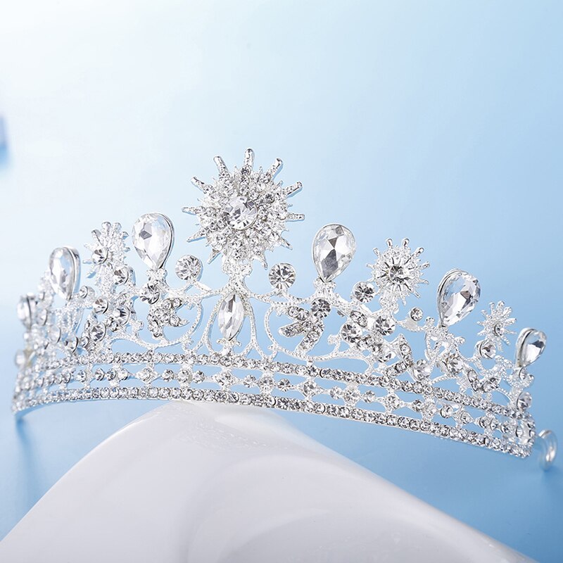 Marriage Hair Jewelry Ornaments Bride Rhinestone Crown Headband Wedding Crown Qu
