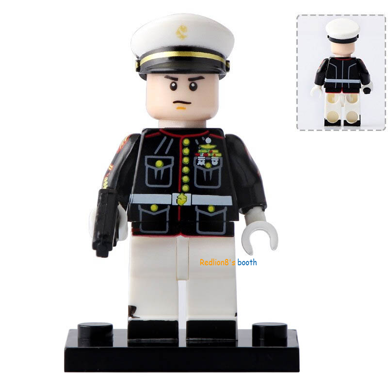 Marine Corps Soldier Military Army Minifigures Lego Compatible Toys