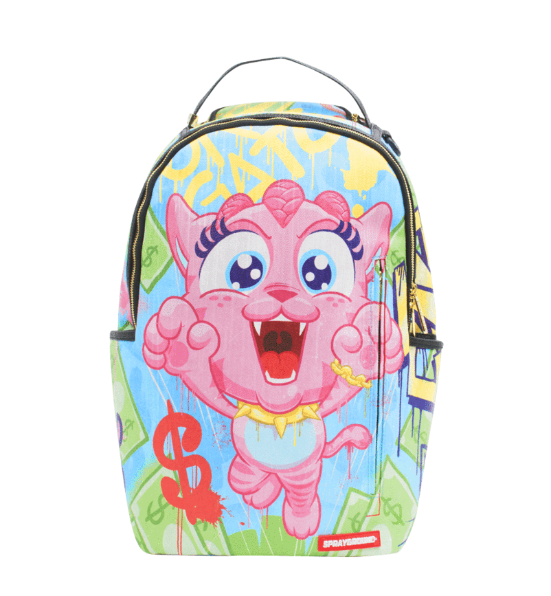 Sprayground Kitten on the Run Cat Money Urban School Book Bag Backpack