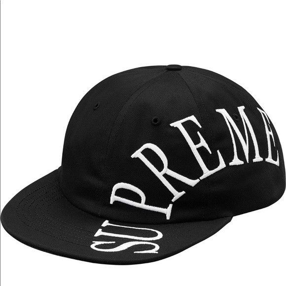 black and white supreme hat