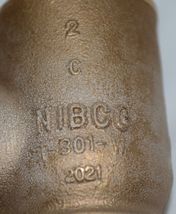 Nibco T 301 W 2 Inch Threaded Bronze Angle Valve Trim Drain image 5