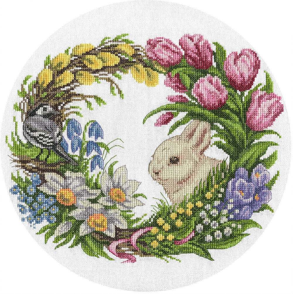 Counted Cute Cross Stitch Embroidery Kit Easter Bunny Animals & Insects