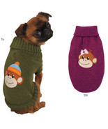 MONKEY BUSINESS DOG SWEATER Pet Winter Warm Green Raspberry sweaters Pet - $25.99