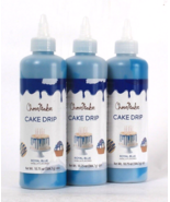 3 Bottles Chocomaker 10.75 Oz Royal Blue Vanilla Flavored Cake Drip - $21.99