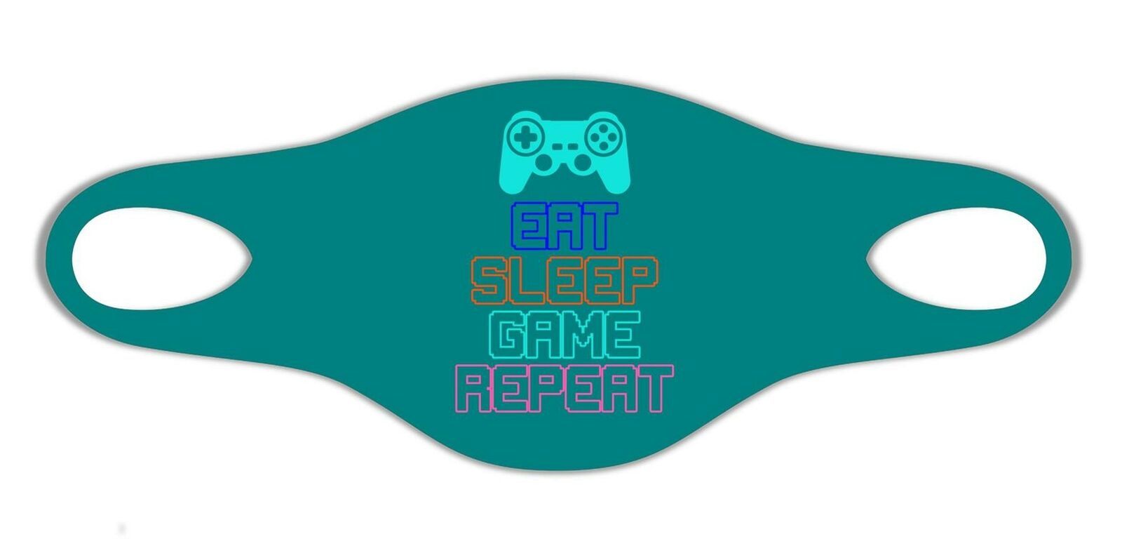 Body-soul-n-spirit - Eat sleep game repeat funny humor protective wash soft face mask