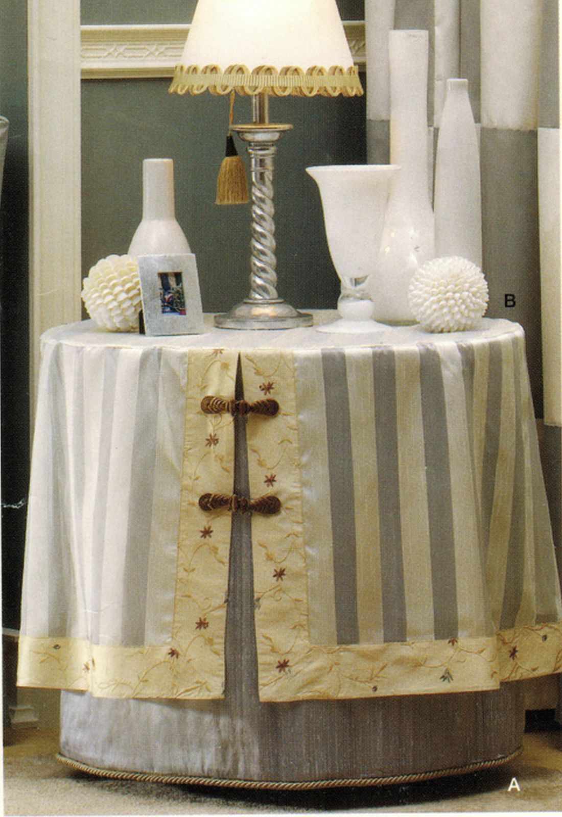 Christopher Lowell 28" Round Accent Table Covers Toppers Sew Pattern