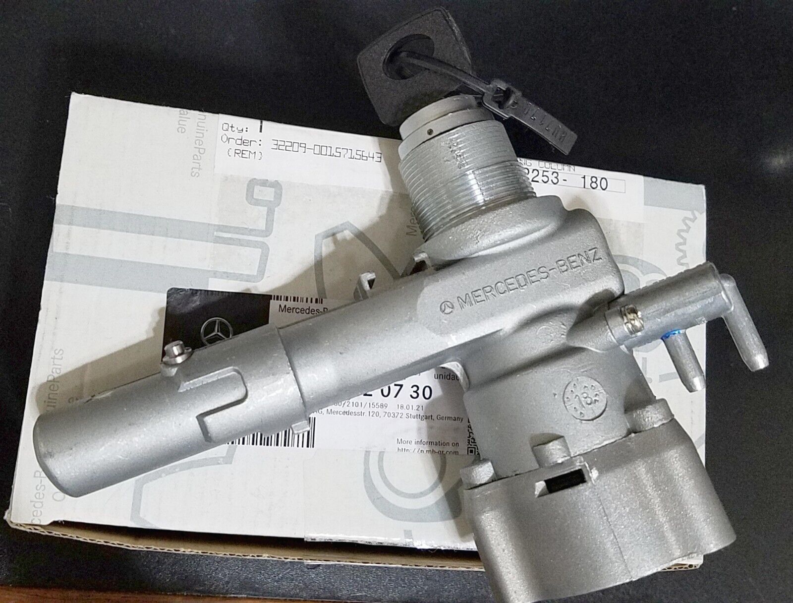 MERCEDES W123 IGNITION ASSEMBLY COMPLETE SWITCH, LOCK, TUMBLER, KEY