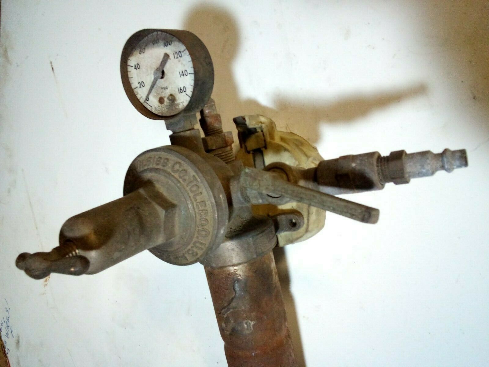 Vintage Air Compressor Devilbiss Regulator Toledo USA steampunk Air