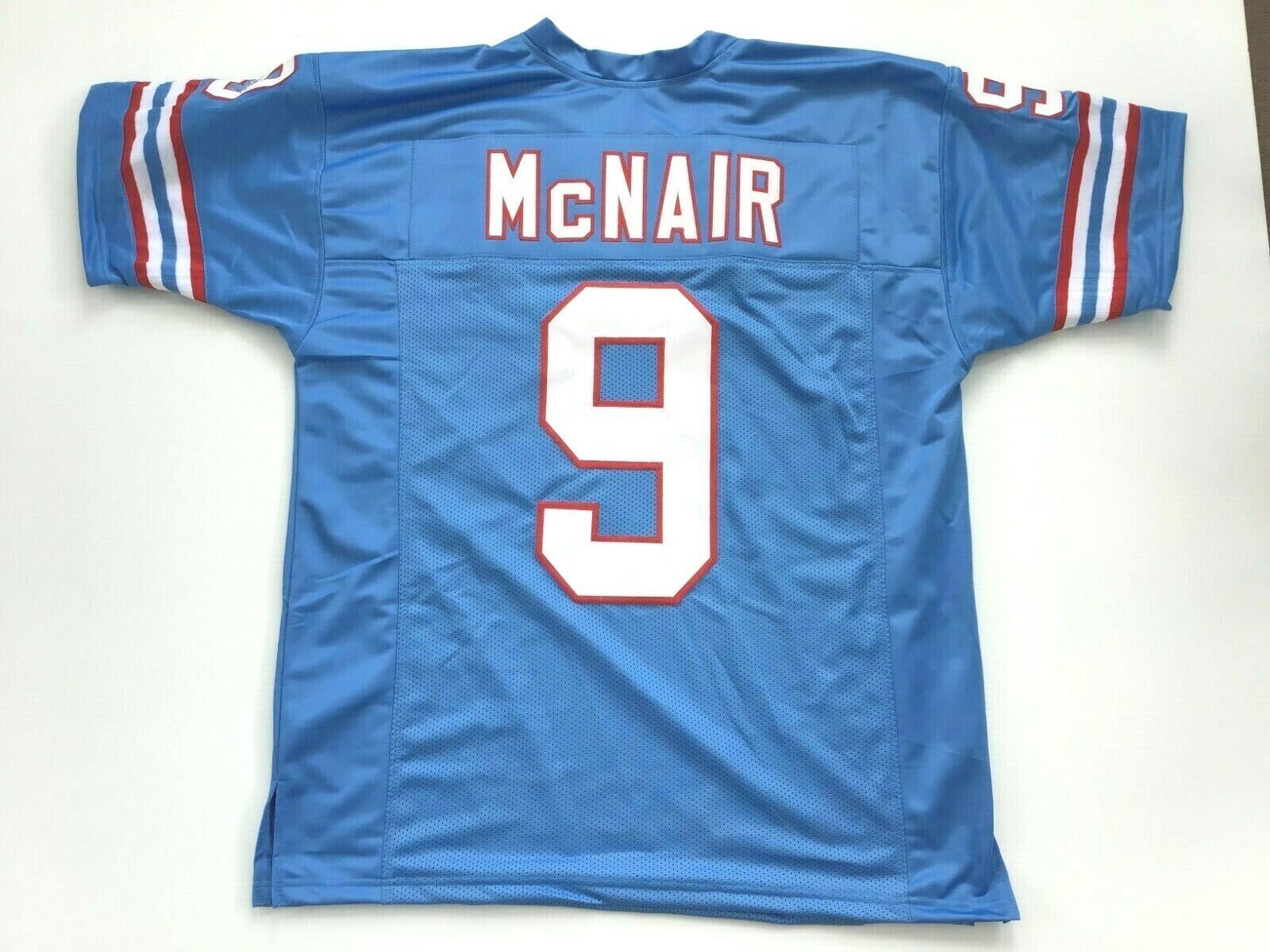 UNSIGNED CUSTOM Sewn Stitched Steve McNair Old Style Blue Jersey - M, L, XL, 2XL