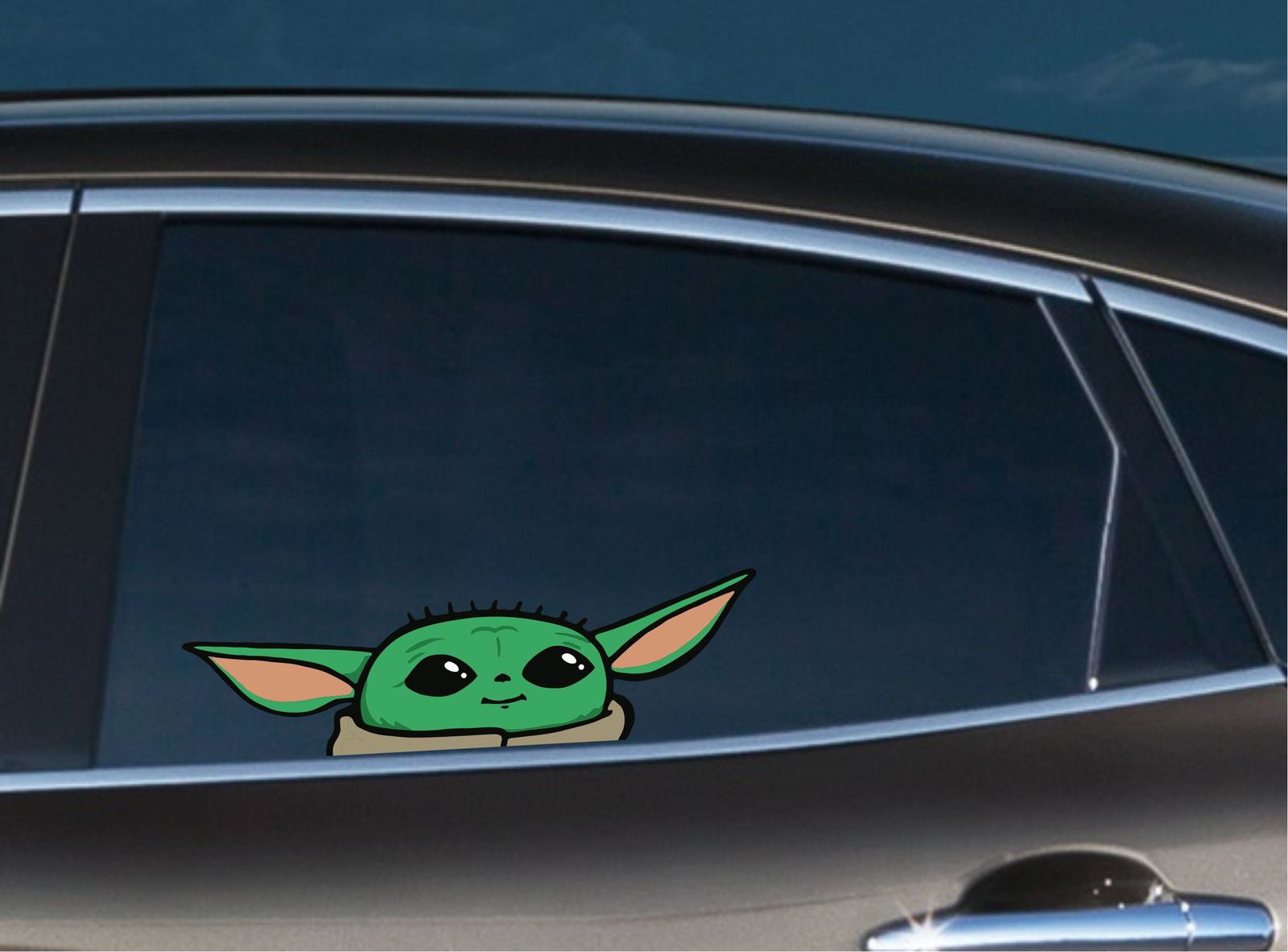 Baby Yoda Star Wars Peekers Peeking Window Vinyl Decal Laptop Sticker Cars