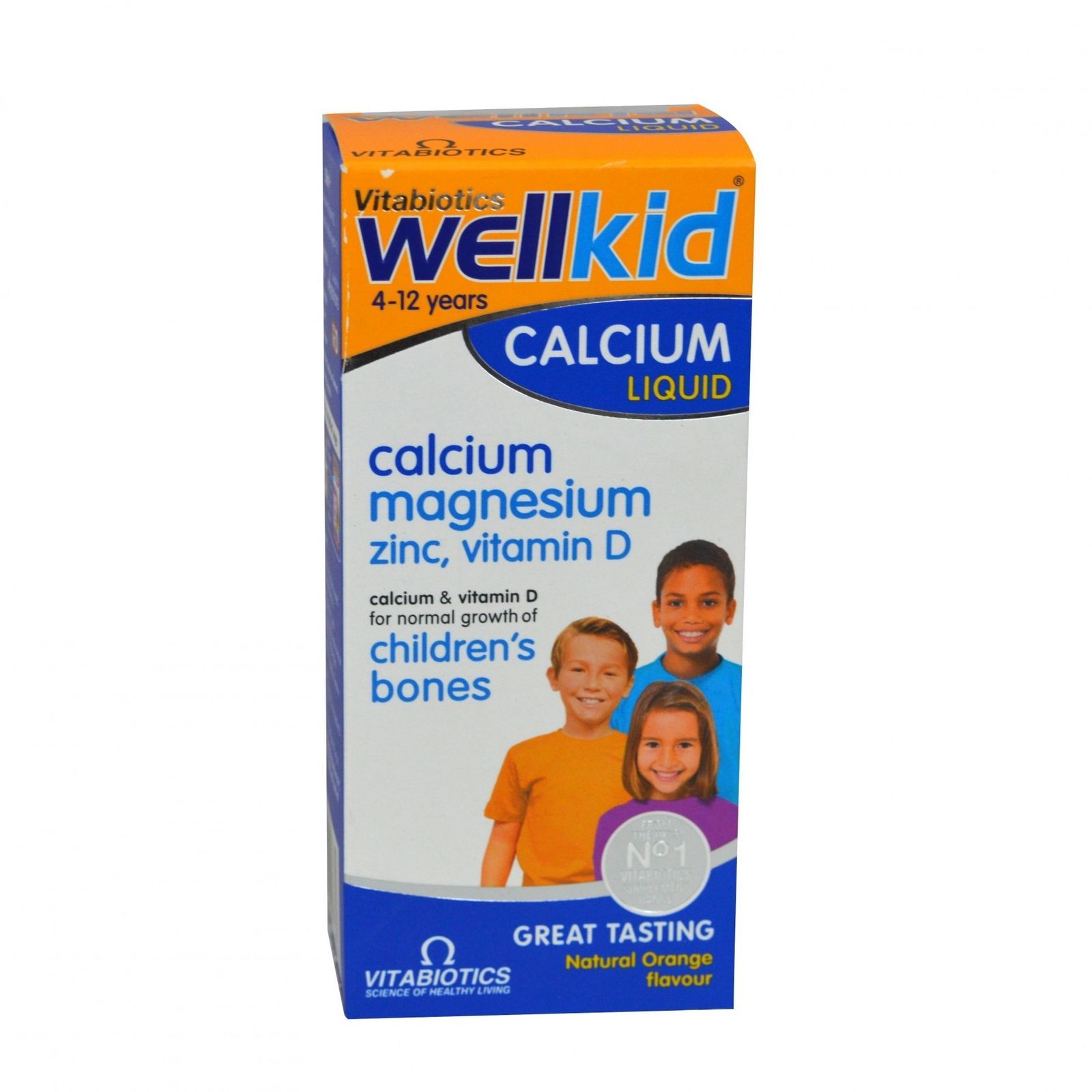 Vitabiotics Wellkid Calcium Liquid Orange Flavour 150ml Vitamins