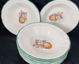 Epoch Collection 6-7/8&quot; Soup Cereal Bowls Fruit Motif Set of 6 Free Ship... - $24.00