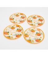 Temp-tations Set of (4) 8&quot; Glass Appetizer Plates in Pumpkin - $38.79