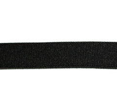 1" Wide Stretch Belting Black Polyester/Elastic/Blend Trim by the Yard (M217.32) - $2.49