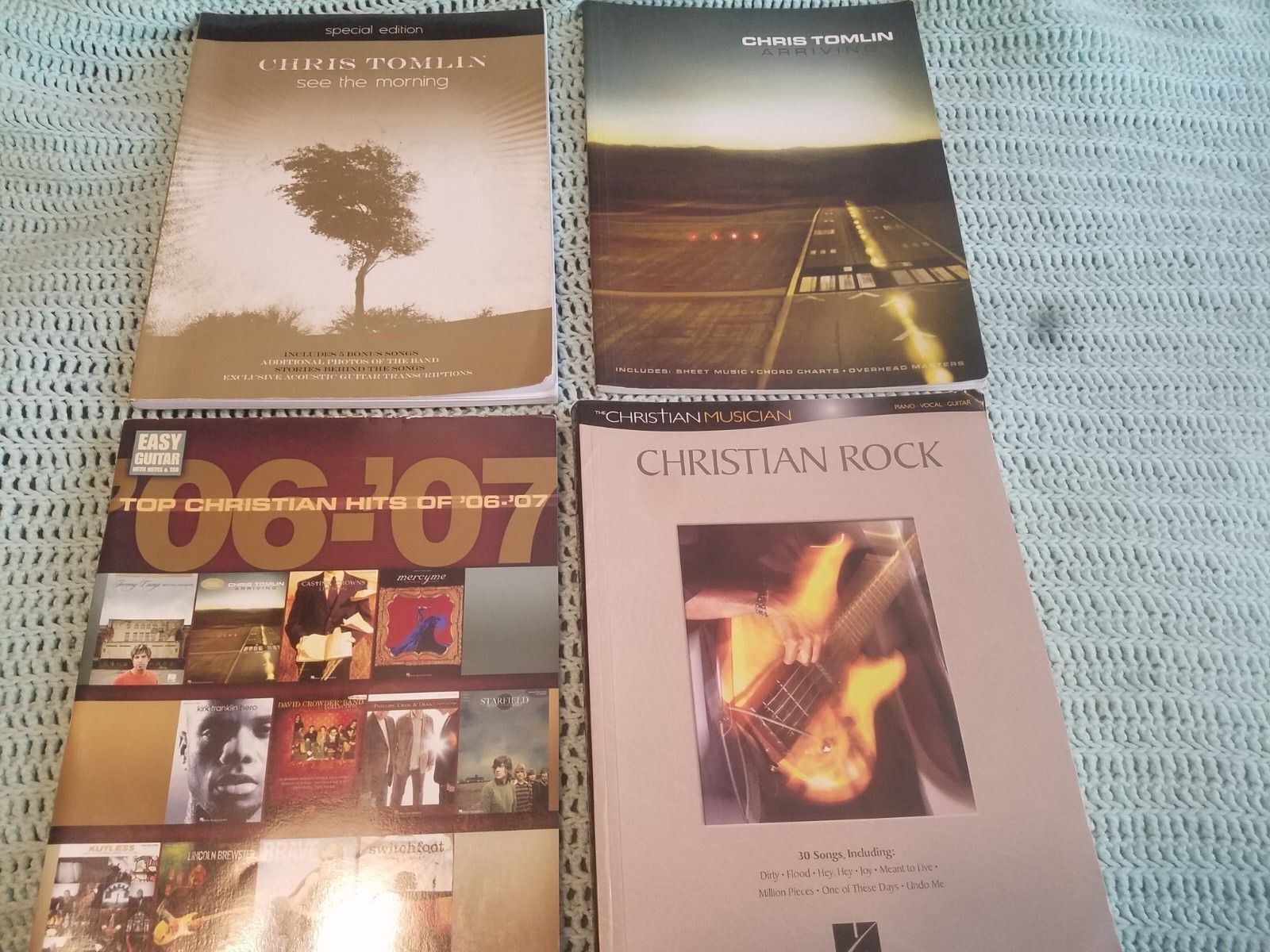 Primary image for Lot Of 4 Books, Christian Hits, Christian Rock, Chris Tomlin.Guitar/Piano/Vocal