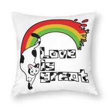 Mondxflaur Cat Rainbow Pillow Case Covers for Sofas Polyester Decorative... - $10.99+